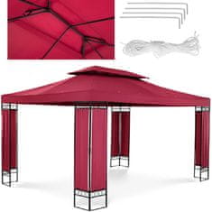 Noah Vrtni paviljon gazebo zložljiv šotor 3 x 4 x 2,6 m rdeče vino