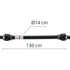 Noah Odjemni priključek 127-194 cm teleskopska gred PTO 1 3/8'' 6 zob