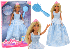 shumee Anlily Ice Queen Modra obleka Snowflake Brush Doll