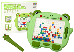 shumee Magnetna izobraževalna tabla Frog Stylus Pad Green Beads Puzzle