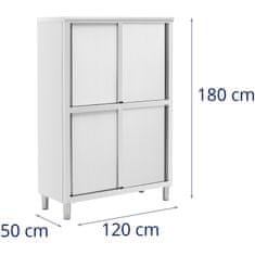 Noah Hranilna omara iz nerjavečega jekla z drsnimi vrati 200 kg 120 x 50 x 180 cm