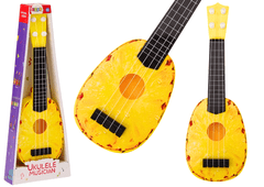 shumee Ukulele za otroke, mini kitara s 4 strunami kitara na temo ananasa, rumena 15″