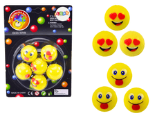 shumee Set rumenih Emoji gumijastih žogic 6 kosov