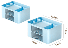 shumee Namizni organizator za shranjevanje s predali modre barve