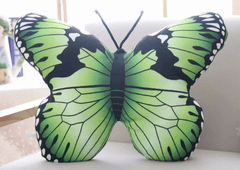 shumee Plišasta blazina Mascot Green Butterfly 40 x 30 cm