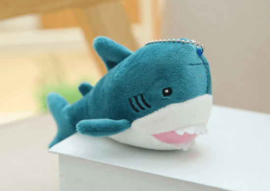 shumee Plišasti obesek za ključe maskota Blue Shark 12 cm