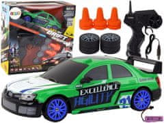 shumee Daljinsko voden športni avto R/C 1:24 Zelena zamenljiva kolesa