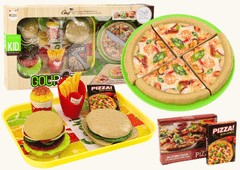 shumee Fast Food Set Pizza Burgers Pomfrit Dodatki za otroke 24 kosov.