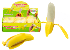 shumee Raztegljiva gumijasta rumena banana Squishy z olupkom