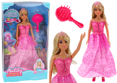 shumee Anlily Mermaid Princess Doll Pink Dress Brush