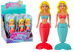 shumee Mermaid Bath Wind Up Vodna plavajoča turkizno roza lutka MIX