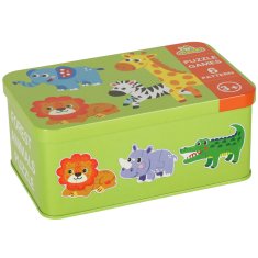 shumee Puzzle v pločevinki safari živali 25 sestavljank