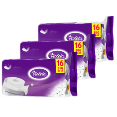 Violeta Premium toaletni papir, 3-slojni, bombaž, 3x16