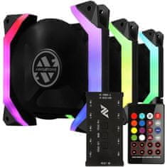 shumee ABKONCORE Spider Spectrum Sync (3 kosi) - A-RGB 120 mm ventilator za škatlo