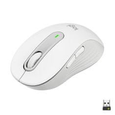 shumee Brezžična miška Logitech Signature M650 - tiha, Bluetooth, programabilni gumbi - bela