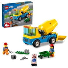 shumee LEGO 60325 City Great Vehicles Mešalec betona, igrača za gradbena vozila za 4 leta