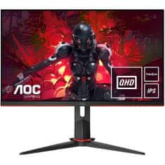 shumee AOC Q27G2U / BK - Zaslon za igralce - QHD IPS 144 Hz 1 ms - FreeSync Premium - Nastavitev višine - Zvezdišče USB