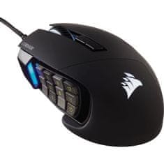 shumee CORSAIR SCIMITAR RGB ELITE gaming miška - 18.000 DPI - črna (CH-9304211-EU)