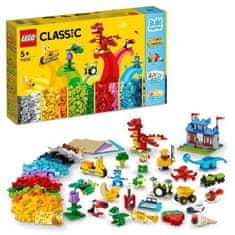 shumee LEGO Classic 11020 gradbeni set, škatla s kockami za gradnjo gradu, vlaka itd.