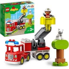 shumee LEGO DUPLO Town 10969 Gasilsko vozilo, igrača za otroke stare 2 leti, z lučmi in sireno