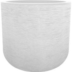 shumee EDA PLASTIQUE - Okrogel cvetlični lonec 40 cm Graphit'Up - 32,5 L - Limed bel