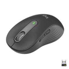 shumee Brezžična miška Logitech Signature M650 L - tiha, velika, Bluetooth, programabilni gumbi - grafitna