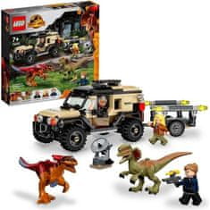 shumee LEGO 76951 Transportni piroraptor in dilofozaver Jurassic World, dinozavri s terenskim vozičkom, stari 7 let