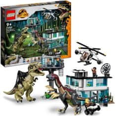 shumee LEGO 76949 Jurassic World Napad giganotozavra in terizinozavra, helikopter in figura dinozavra