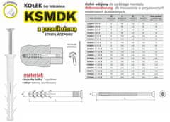 Noah KOŁEK SZYBKI MONTAŻ Z PRZEDŁUŻONĄ STREFĄ ROZPORU 8*80MM