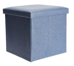 HOMESTYLING Stolček s prostorom za shranjevanje 38x38cm modri KO-101000520blue