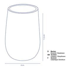 Kela Skodelica Dots keramična sivo-rjava KL-23601