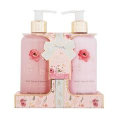 Baylis & Harding Royale Garden Luxury Hand Care Set Set losjon za telo Royale Garden Rose, Poppy & Vanilla 300 ml + milo za roke Royale Garden Rose, Poppy & Vanilla 300 ml za ženske