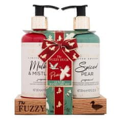 Baylis & Harding The Fuzzy Duck Peace Luxury Hand Care Set Set tekoče milo Mulberry & Mistletoe 300 ml + losjon za telo Spiced Pear 300 ml unisex