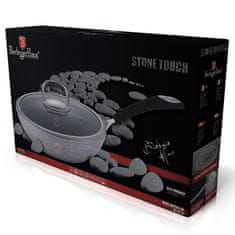 Berlingerhaus Wok z marmornato površino s pokrovom 28 cm Gray Stone Touch Line BH-1160