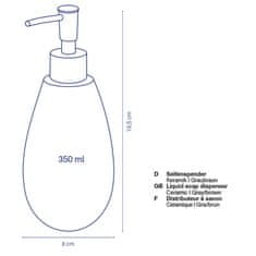 Kela Dozator za milo Dots keramika sivo-rjava 350 ml KL-23602