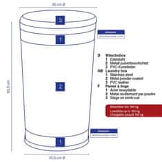 Perlacasa Koš za perilo SEVILLA bela KL-21817