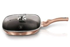 Berlingerhaus Ponev za žar z marmornato površino in pokrovom 28 cm Rosegold Metallic Line BH-1610