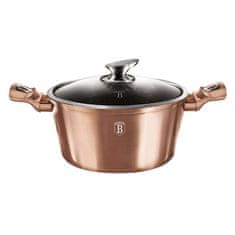 Berlingerhaus Posoda z marmornato površino in pokrovom 30 cm Rosegold Metallic Line BH-6194