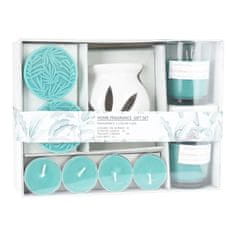 HOMESTYLING Darilni set aroma svetilke in dišečih sveč 9 kosov PEPPERMINT KO-CC5061530blue