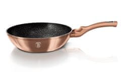 Berlingerhaus Wok z marmorno površino 28 cm Rosegold Metallic Line BH-1512