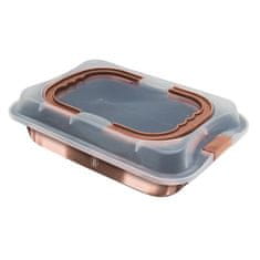 Berlingerhaus Pladenj za peko s pokrovom prenosni 36,5 x 24,5 cm Rosegold Metallic Line BH-7839