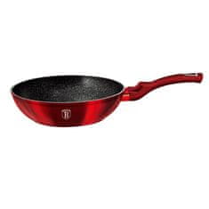 Berlingerhaus Ponev WOK z marmornato površino 30 cm Burgundija Metallic Line BH-6166