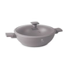 Ponev WOK s titanovo površino in pokrovom 30 cm Taupe Collection BH-8095