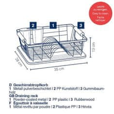 Kela Odcejalnik za posodo Rica kovinski črni 35,0x28,0x13,0cm KL-11713