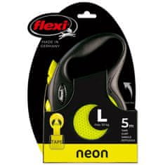 Croci Povodec Flexi New Neon tape L 5m