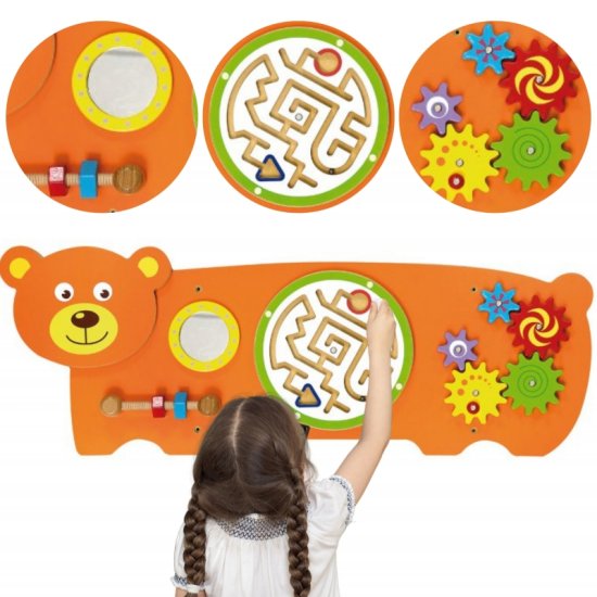 Viga Toys VIGA Sensory Board Manipulativni medvedek FSC Certified Montessori