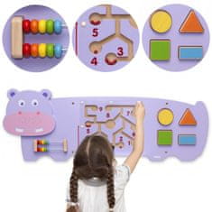 Viga Toys VIGA Sensory Board Manipulative Hippopotamus FSC Montessori certifikat