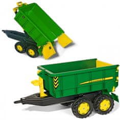 Rolly Toys Rolly Toys velika dvoosna prikolica John Deere s samokolnico