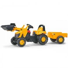 Rolly Toys RollyKid JCB Rolly Toys Pedal Traktor z vedrom in prikolico