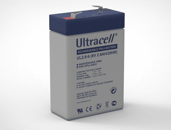 Ultracell Baterija AGM ULTRACELL UL 6V 2,8Ah